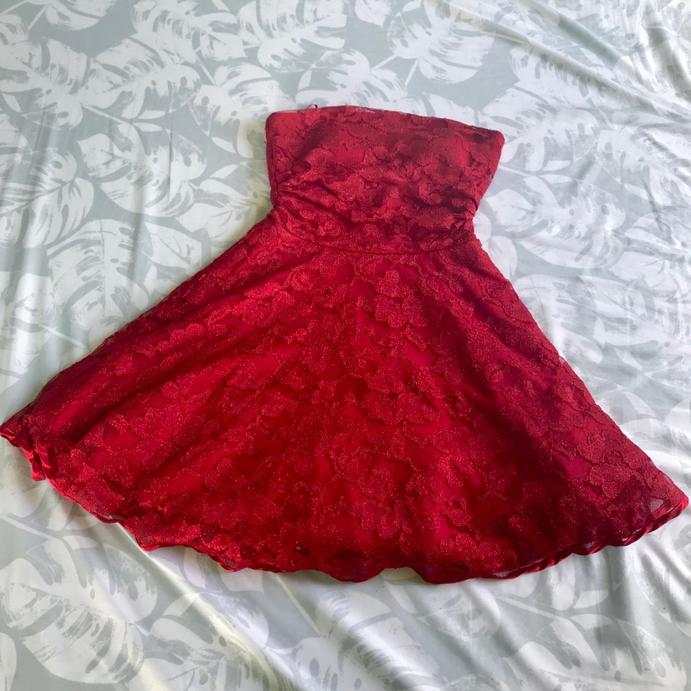 Red Lace Party Dress SIZE 9